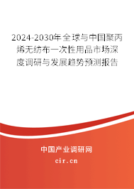 2024-2030年全球與中國聚丙烯無紡布一次性用品市場深度調(diào)研與發(fā)展趨勢預(yù)測報告