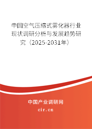 中國空氣壓縮式霧化器行業(yè)現(xiàn)狀調研分析與發(fā)展趨勢研究（2025-2031年）