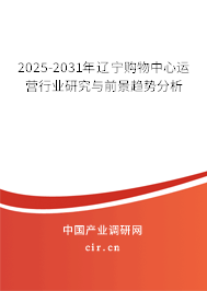 2025-2031年遼寧購物中心運營行業(yè)研究與前景趨勢分析