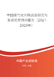 中國煤氣化市場調(diào)查研究與發(fā)展前景預(yù)測報告（2017-2020年）