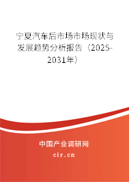 寧夏汽車后市場(chǎng)市場(chǎng)現(xiàn)狀與發(fā)展趨勢(shì)分析報(bào)告（2025-2031年）