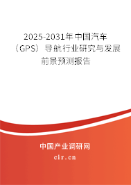 2025-2031年中國汽車（GPS）導(dǎo)航行業(yè)研究與發(fā)展前景預(yù)測報告