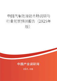 中國汽車防滑鏈?zhǔn)袌稣{(diào)研與行業(yè)前景預(yù)測報告（2025年版）