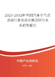 2025-2031年中國汽車空氣濾清器行業(yè)發(fā)展全面調(diào)研與未來趨勢報告