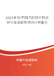 2025年版中國(guó)汽配城市場(chǎng)調(diào)研與發(fā)展趨勢(shì)預(yù)測(cè)分析報(bào)告