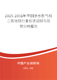 2025-2031年中國(guó)親水性氣相二氧化硅行業(yè)現(xiàn)狀調(diào)研與前景分析報(bào)告