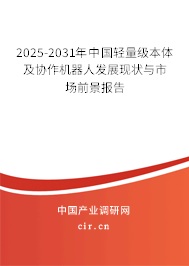 2025-2031年中國輕量級本體及協(xié)作機器人發(fā)展現(xiàn)狀與市場前景報告