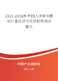 2025-2031年中國人體解剖模型行業(yè)現(xiàn)狀與前景趨勢預(yù)測報告