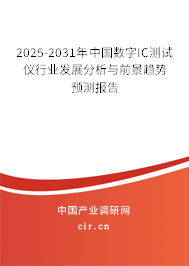 2025-2031年中國數(shù)字IC測試儀行業(yè)發(fā)展分析與前景趨勢預(yù)測報(bào)告