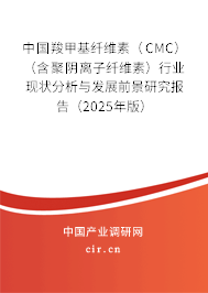中國(guó)羧甲基纖維素（CMC）（含聚陰離子纖維素）行業(yè)現(xiàn)狀分析與發(fā)展前景研究報(bào)告（2025年版）