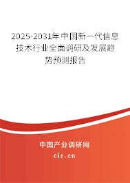 2025-2031年中國新一代信息技術(shù)行業(yè)全面調(diào)研及發(fā)展趨勢預(yù)測報告