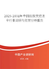 2025-2031年中國(guó)鹽酸文拉法辛行業(yè)調(diào)研與前景分析報(bào)告