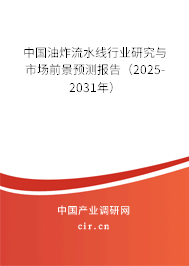 中國油炸流水線行業(yè)研究與市場前景預(yù)測報告（2025-2031年）