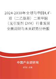 2024-2030年全球與中國4,4'-雙（二乙氨基）二苯甲酮（光引發(fā)劑 EMK）行業(yè)發(fā)展全面調(diào)研與未來趨勢分析報告