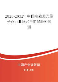 2025-2031年中國電致發(fā)光量子點行業(yè)研究與前景趨勢預測