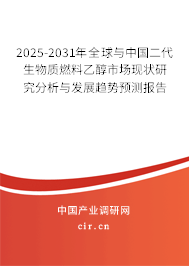 2025-2031年全球與中國二代生物質(zhì)燃料乙醇市場現(xiàn)狀研究分析與發(fā)展趨勢預(yù)測報告