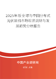 2025年版全球與中國分布式光伏裝機(jī)市場現(xiàn)狀調(diào)研與發(fā)展趨勢分析報(bào)告
