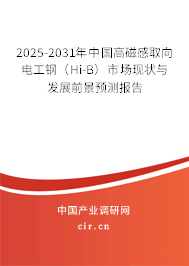 2025-2031年中國高磁感取向電工鋼（Hi-B）市場現(xiàn)狀與發(fā)展前景預(yù)測報告