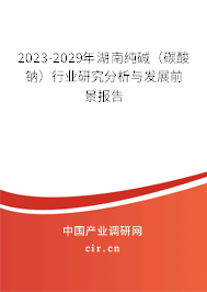 2023-2029年湖南純堿（碳酸鈉）行業(yè)研究分析與發(fā)展前景報告