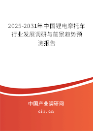 2025-2031年中國鋰電摩托車行業(yè)發(fā)展調(diào)研與前景趨勢預(yù)測報告