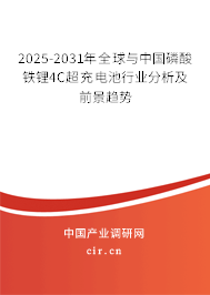 2025-2031年全球與中國(guó)磷酸鐵鋰4C超充電池行業(yè)分析及前景趨勢(shì)