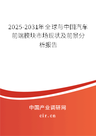 2025-2031年全球與中國汽車前端模塊市場現(xiàn)狀及前景分析報(bào)告