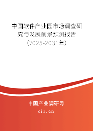 中國軟件產(chǎn)業(yè)園市場調(diào)查研究與發(fā)展前景預測報告（2025-2031年）