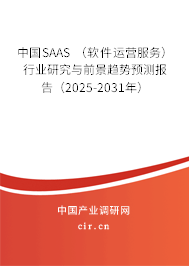 中國SAAS （軟件運營服務）行業(yè)研究與前景趨勢預測報告（2025-2031年）