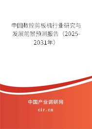中國數(shù)控剪板機(jī)行業(yè)研究與發(fā)展前景預(yù)測報(bào)告（2025-2031年）