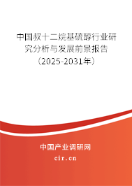 中國(guó)叔十二烷基硫醇行業(yè)研究分析與發(fā)展前景報(bào)告（2025-2031年）