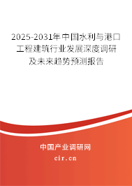 2025-2031年中國水利與港口工程建筑行業(yè)發(fā)展深度調(diào)研及未來趨勢預(yù)測報告