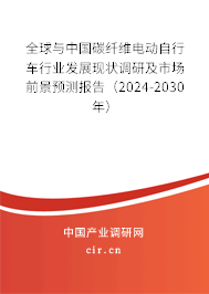 全球與中國碳纖維電動(dòng)自行車行業(yè)發(fā)展現(xiàn)狀調(diào)研及市場前景預(yù)測報(bào)告（2024-2030年）