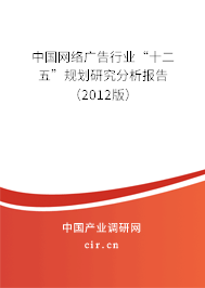 中國(guó)網(wǎng)絡(luò)廣告行業(yè)“十二五”規(guī)劃研究分析報(bào)告（2012版）