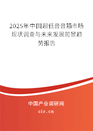 2025年中國超低音音箱市場現(xiàn)狀調(diào)查與未來發(fā)展前景趨勢報告