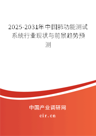 2024-2030年中國肺功能測試系統(tǒng)行業(yè)現(xiàn)狀與前景趨勢預(yù)測