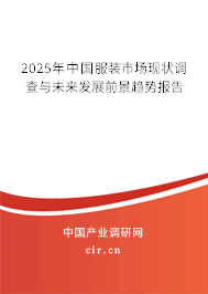 2025年中國服裝市場現(xiàn)狀調(diào)查與未來發(fā)展前景趨勢報告