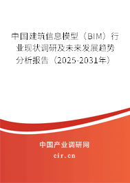 中國建筑信息模型（BIM）行業(yè)現(xiàn)狀調(diào)研及未來發(fā)展趨勢分析報告（2025-2031年）