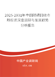 2025-2031年中國硫磺回收市場現(xiàn)狀深度調研與發(fā)展趨勢分析報告