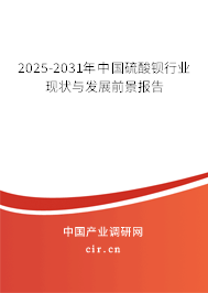 2025-2031年中國硫酸鋇行業(yè)現(xiàn)狀與發(fā)展前景報(bào)告