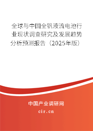 全球與中國(guó)全釩液流電池行業(yè)現(xiàn)狀調(diào)查研究及發(fā)展趨勢(shì)分析預(yù)測(cè)報(bào)告（2025年版）