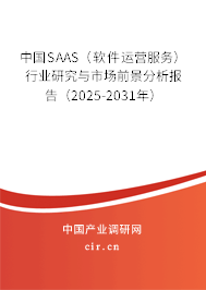 中國SAAS（軟件運營服務(wù)）行業(yè)研究與市場前景分析報告（2025-2031年）