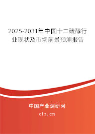 2025-2031年中國十二硫醇行業(yè)現狀及市場前景預測報告