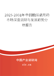 2025-2031年中國糖尿病用藥市場深度調(diào)研與發(fā)展趨勢分析報告