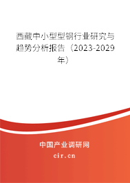 西藏中小型型鋼行業(yè)研究與趨勢分析報告（2023-2029年）