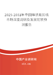 2025-2031年中國帶狀裁剪機市場深度調(diào)研及發(fā)展前景預(yù)測報告