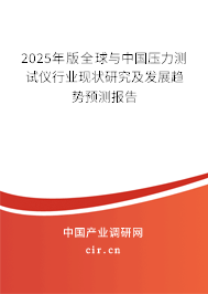2025年版全球與中國壓力測試儀行業(yè)現(xiàn)狀研究及發(fā)展趨勢預(yù)測報告