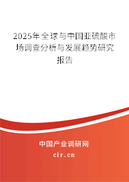 2025年全球與中國亞硫酸市場調(diào)查分析與發(fā)展趨勢研究報告