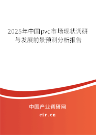 2025年中國pvc市場現狀調研與發(fā)展前景預測分析報告