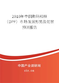 2010年中國數(shù)碼相框（DPF）市場發(fā)展形勢及前景預(yù)測報(bào)告
