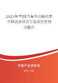 2025年中國汽車傳動軸總成市場調(diào)查研究與發(fā)展前景預測報告